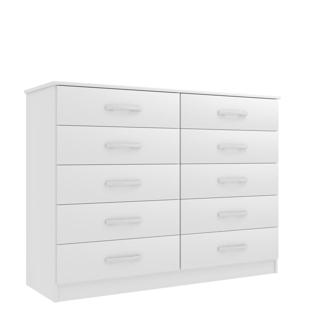 Closet Lisboa Com Cômoda 10 Gavetas Premium Marbela - Branco - 2