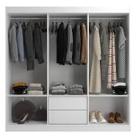 Closet Lisboa Com Cômoda 10 Gavetas Premium Marbela - Branco