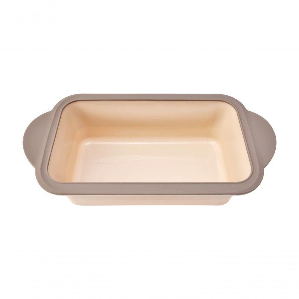 Forma Retangular De Silicone 8x14x27cm Kenya Bege - 1