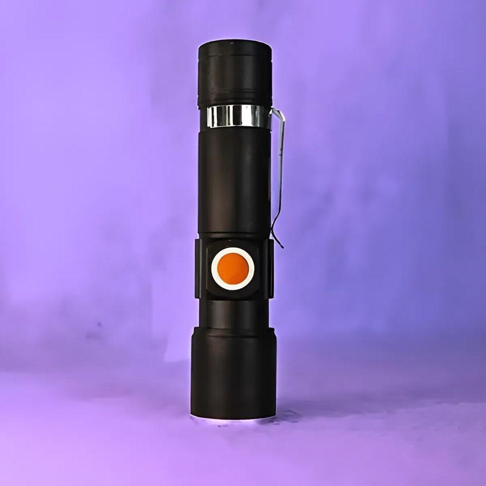 Lanterna Recarregável Usb Luz Negra Uv Alta Intensidade - 4