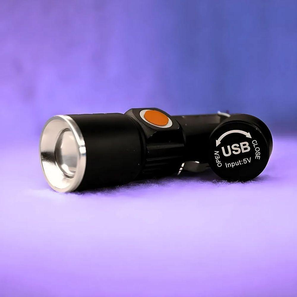 Lanterna Recarregável Usb Luz Negra Uv Alta Intensidade - 7