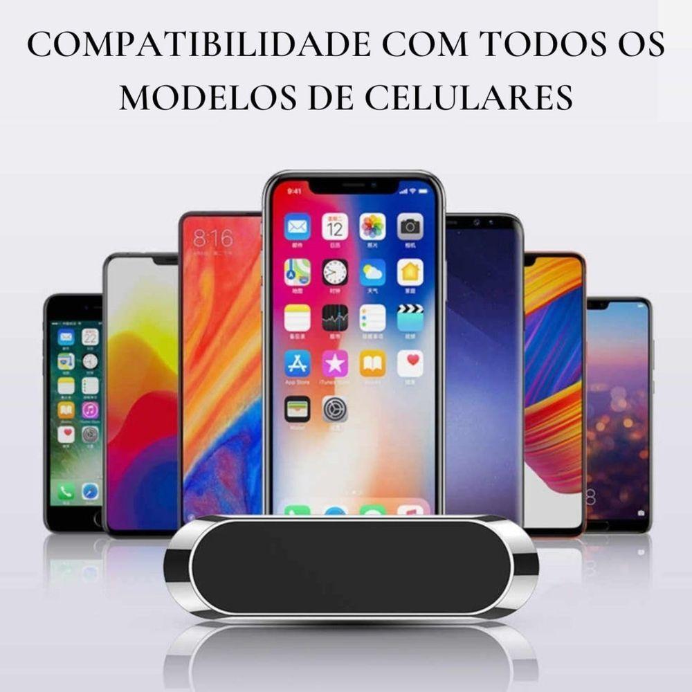 Suporte Veicular Celular Imã Universal Vertical Ou Horizontal Carro Automóvel Veículo Magnético - 4