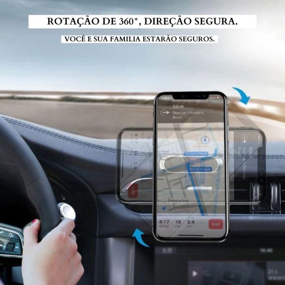 Suporte Veicular Celular Imã Universal Vertical Ou Horizontal Carro Automóvel Veículo Magnético - 5