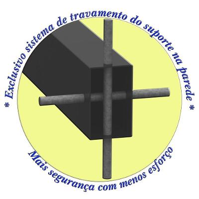 Suporte Pia Chumbar Bancada Mesa 40 Cm Preto