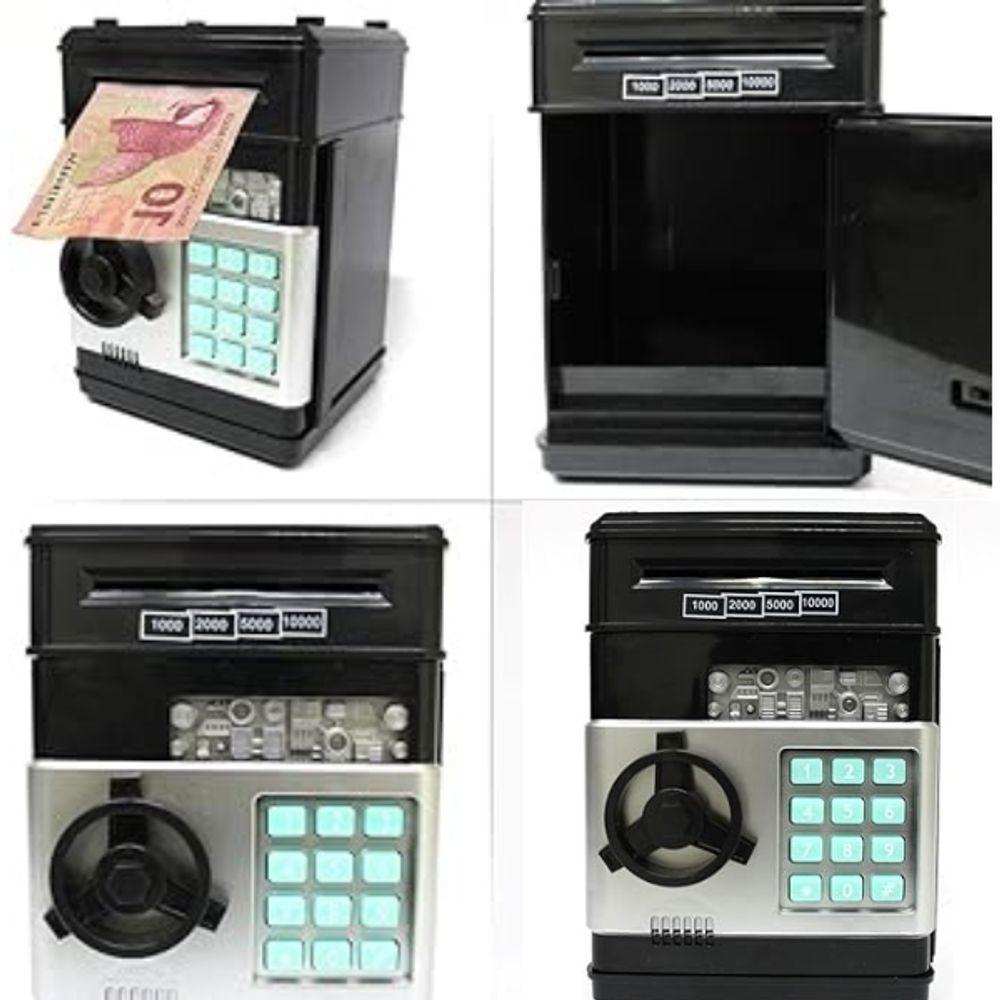 Mini Cofre Eletrônico Digital Senha 4 Dígitos Notas E Moedas - 3
