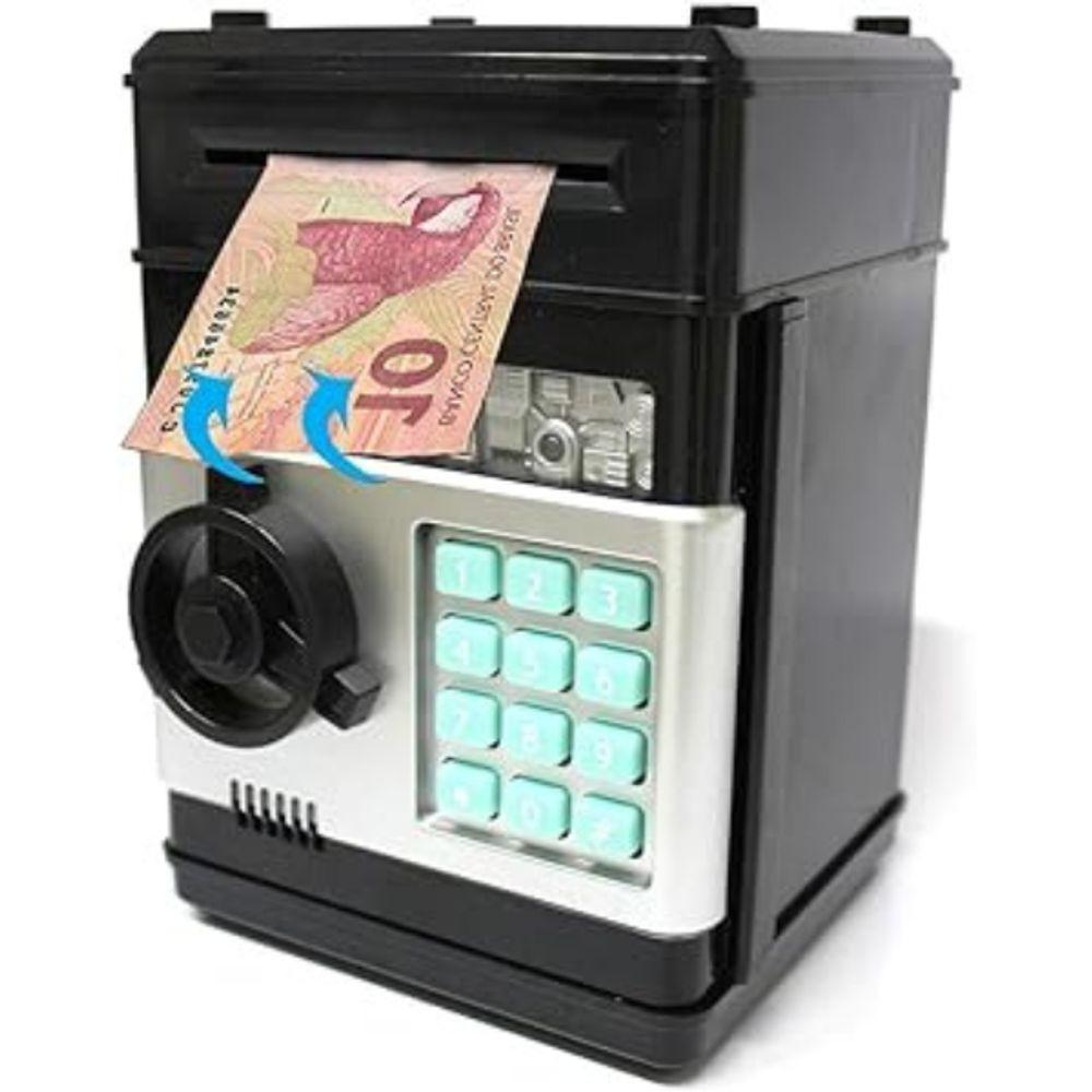 Mini Cofre Eletrônico Digital Senha 4 Dígitos Notas E Moedas - 5