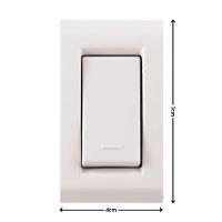 Conjunto Para Móvel 1 Interruptor Simples 10 A Tramontina Liz Branco - 3