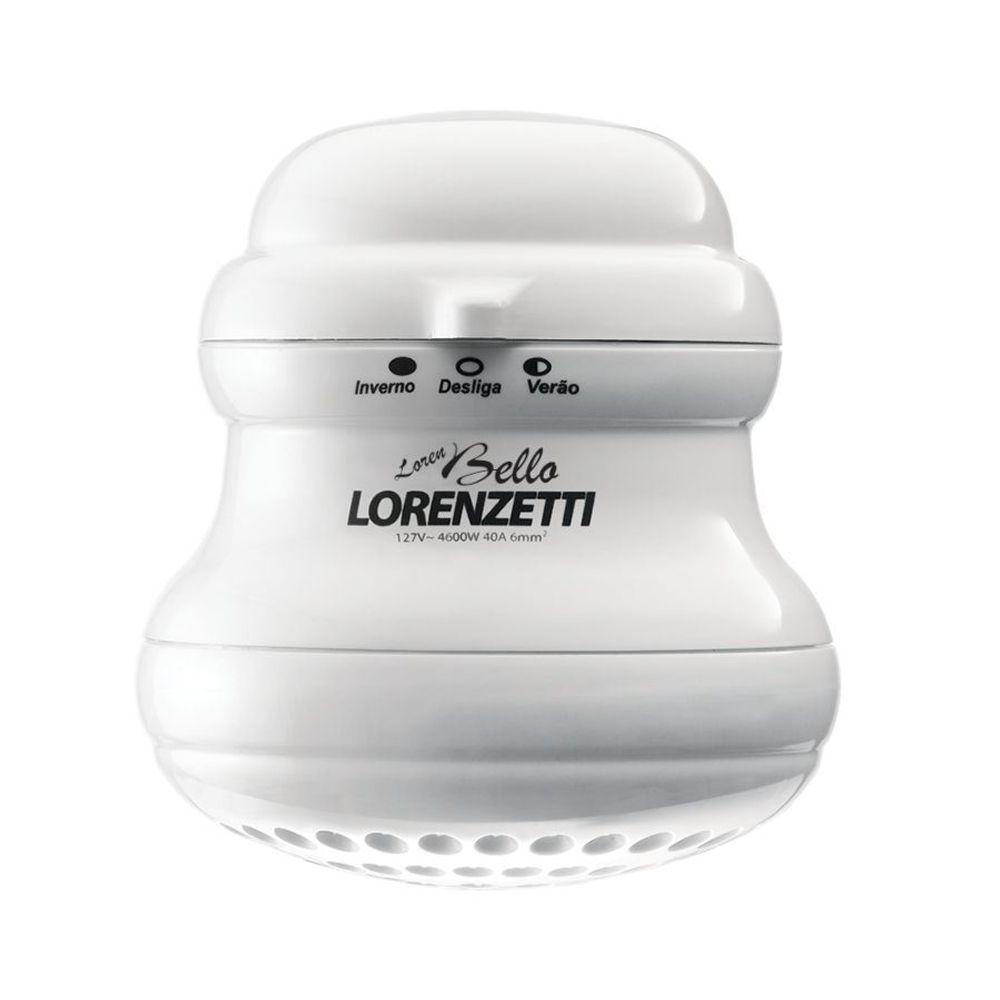 Chuveiro Loren Bello Ultra Com Cano Lorenzetti Branco 5500w 110V - 2