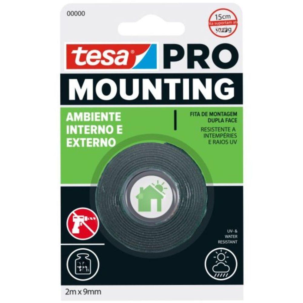 Fita Dupla Face Interna E Externa Tesa 2m X 19mm - 1