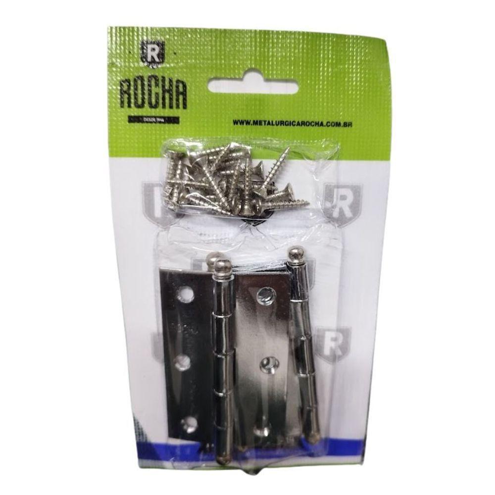 Dobradiça Para Porta Rocha 1033 3.1-2" Com 3 Unidades - 3