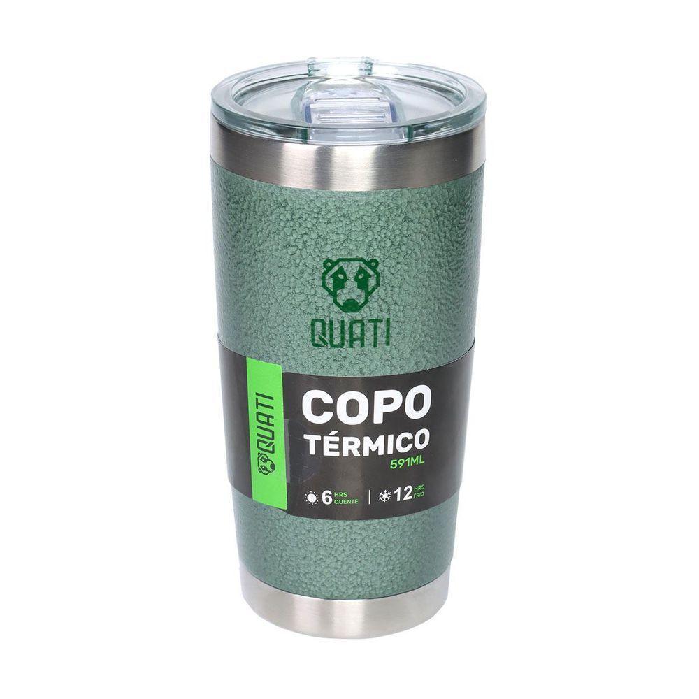 Copo Térmico Quati Com Tampa 591ml Verde V2 - Cv2ctml591 - 8