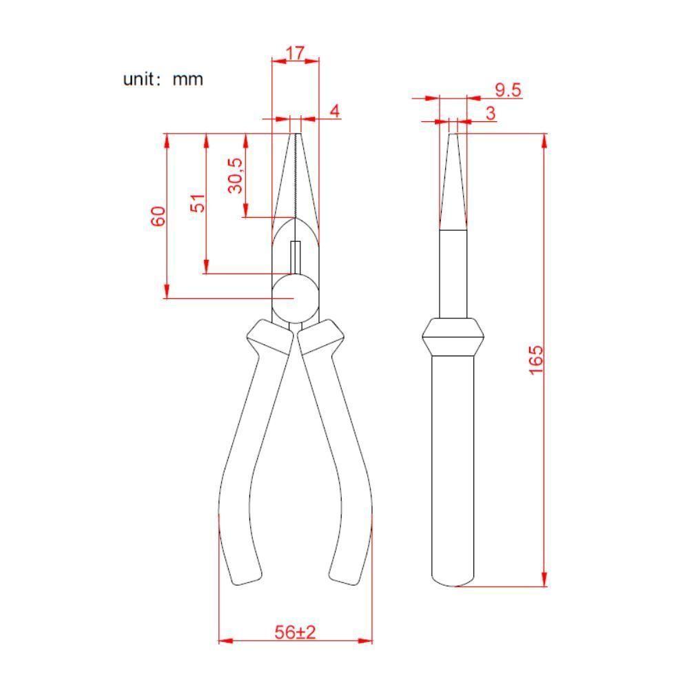 Alicate Bico Longo Hikari Hk-700 6 Polegadas - 3