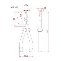 Alicate Bico Longo Hikari Hk-700 6 Polegadas - 3