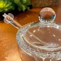 Meleira Em Cristal Com Colher Pearl Bolinha Wolff 11,5x10cm - 8