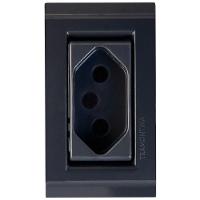 Conjunto Para Móvel 1 Tomada 2p+t 10 A Tramontina Liz Grafite - 1