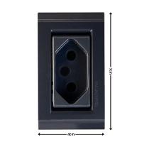 Conjunto Para Móvel 1 Tomada 2p+t 10 A Tramontina Liz Grafite - 3