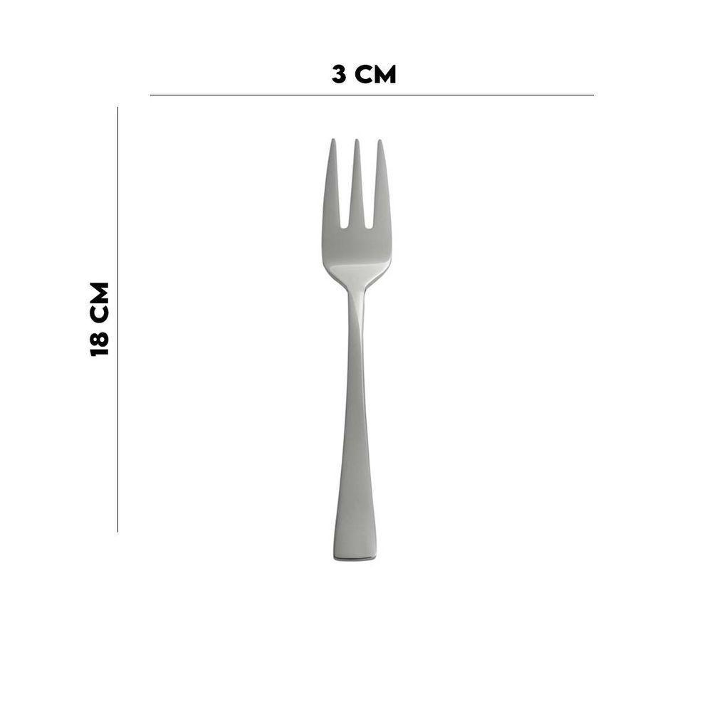 Conjunto 6 Garfos De Sobremesa Para Bolo Jogo Kit Aço Inox Berna Wolff - 2