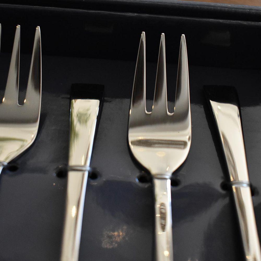 Conjunto 6 Garfos De Sobremesa Para Bolo Jogo Kit Aço Inox Berna Wolff - 4