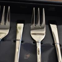 Conjunto 6 Garfos De Sobremesa Para Bolo Jogo Kit Aço Inox Berna Wolff