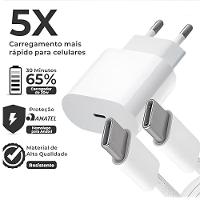 Carregador Turbo Branco Compatível Com Moto G24 - 3