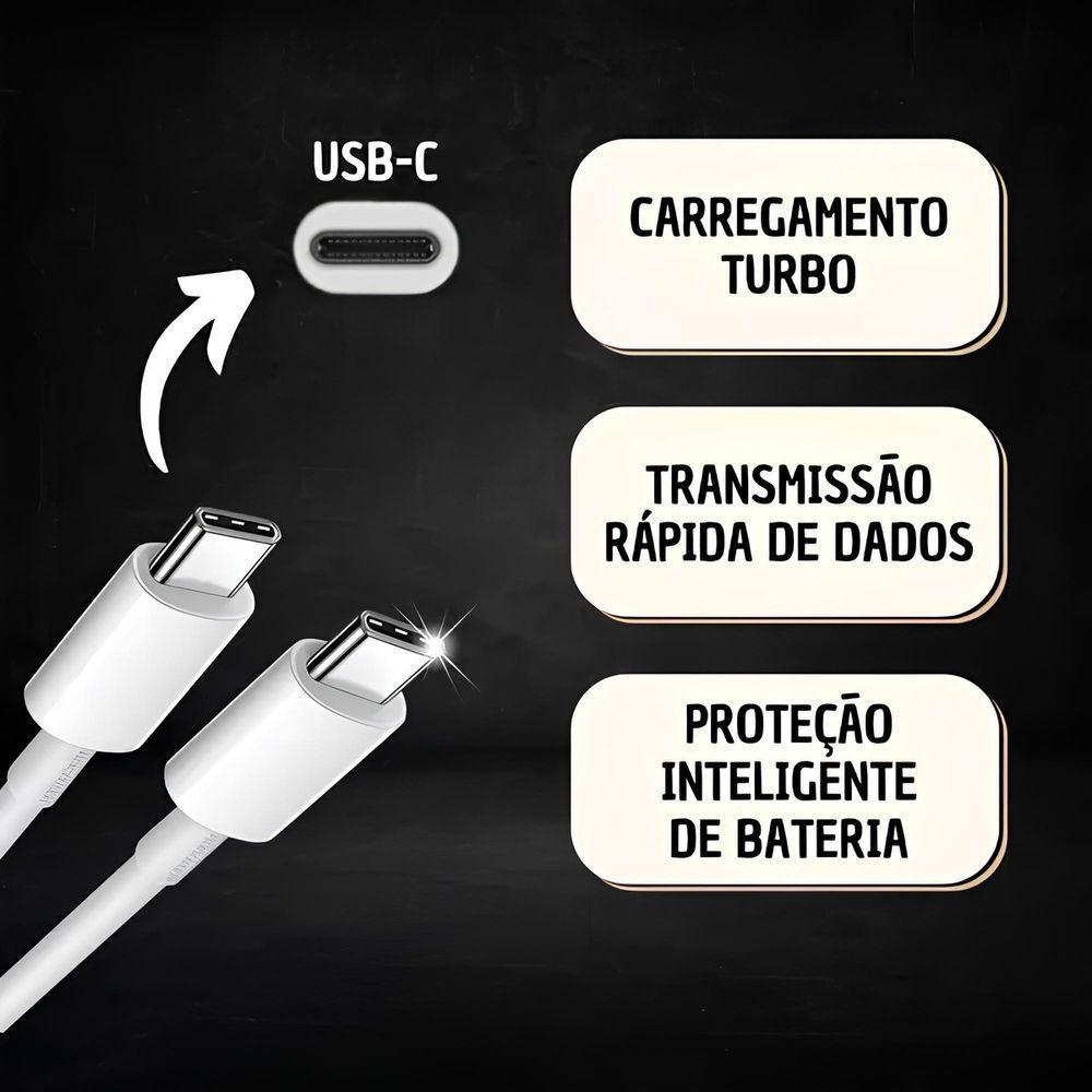 Carregador Turbo Branco Compatível Com Moto G52 - 5