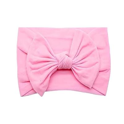 Laços De Cabelo Infantil Menina Turbantes De Bebê Fixa Grossa Rosa Tulipa