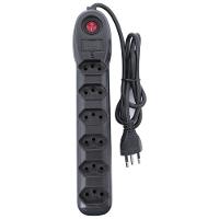 Filtro De Linha 6 Tomadas Pp 0,75 1m Bivolt Preto - 1