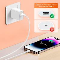 Cabo Usb Branco Reforçado 1m Premium Para Samsung A03 Core - 3