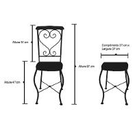 Mesa Jantar Bistrô 2 Lugares Tamanho 60x60cm