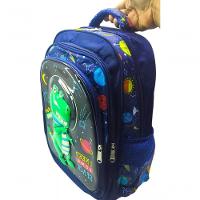 Mochila Infantil Escolar Passeio Parque 3d Dinossauro azul - 2