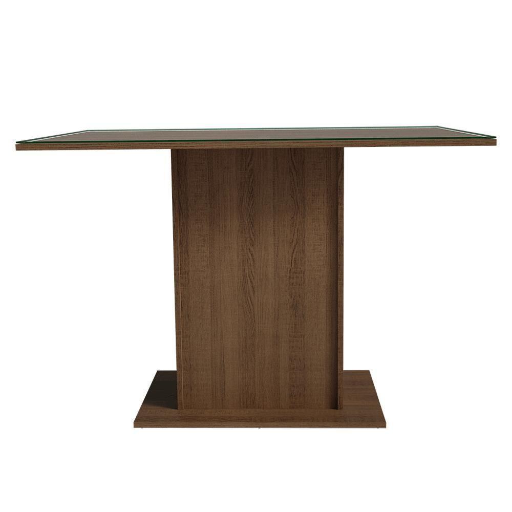 Mesa De Jantar Retangular Com Tampo De Vidro Rustic 5329 Madesa Rustic - 2