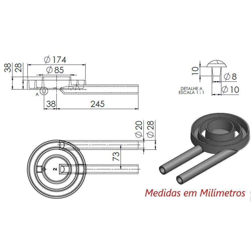 Queimador Duplo Fogão Industrial De Ferro Fundido N02 17,4cm - 2