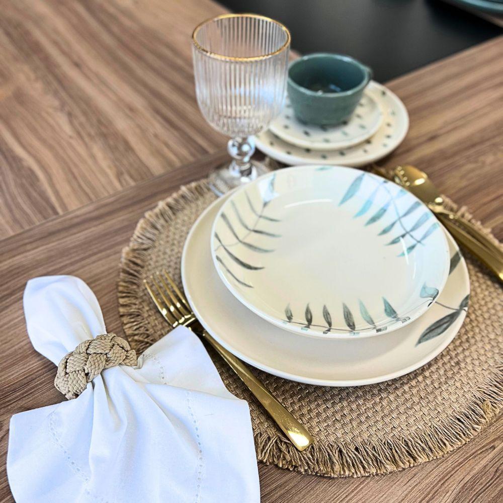 Jogo De Porta Guardanapos Em Polipropileno Corda Com 4 Peças Auguri Casa Areia - 3