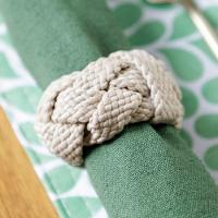 Jogo De Porta Guardanapos Em Polipropileno Corda Com 4 Peças Auguri Casa Areia - 2