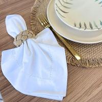 Jogo De Porta Guardanapos Em Polipropileno Corda Com 4 Peças Auguri Casa Areia - 4