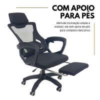 Kit 10 Cadeiras de Escritório Presidente Executiva Oficial Supreme Preto - 3