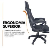 Kit 10 Cadeiras de Escritório Presidente Executiva Oficial Supreme Preto - 5
