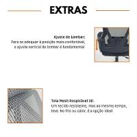 Kit 10 Cadeiras de Escritório Presidente Executiva Oficial Supreme Preto - 8