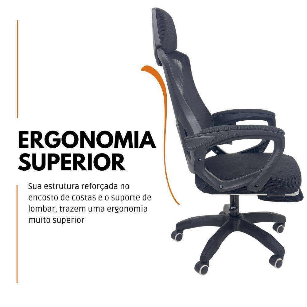 Kit 15 Cadeiras de Escritório Presidente Executiva Oficial Supreme Preto - 5