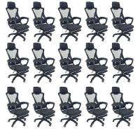 Kit 15 Cadeiras de Escritório Presidente Executiva Oficial Supreme Preto - 1