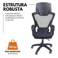 Kit 15 Cadeiras de Escritório Presidente Executiva Oficial Supreme Preto - 7