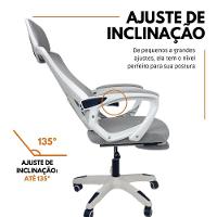 Kit 3 Cadeiras de Escritório Presidente Executiva Oficial Supreme Cinza - 8