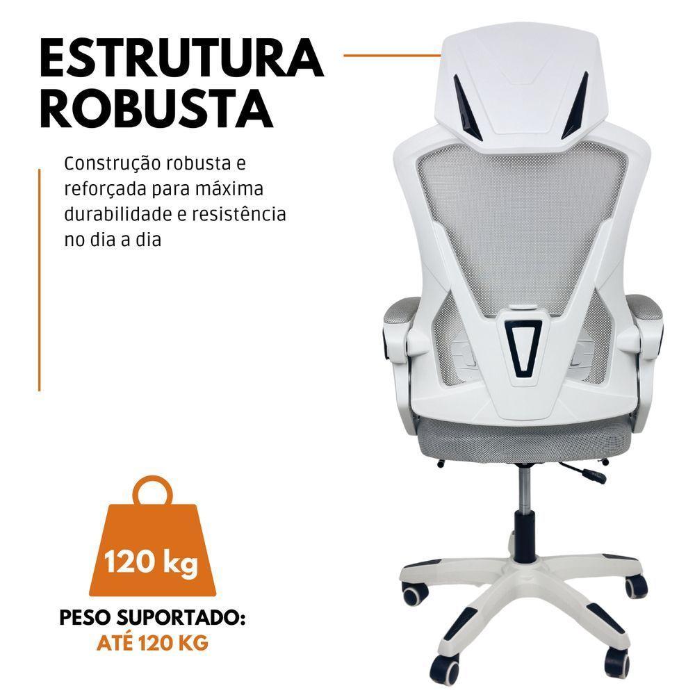 Kit 2 Cadeira De Escritório Presidente Executiva Oficial Supreme Cinza - 3