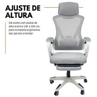 Kit 2 Cadeira De Escritório Presidente Executiva Oficial Supreme Cinza - 9