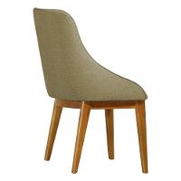 Kit 2 Cadeiras De Jantar Luxo Estofada Elisa Anatômica Linho Bege Base Madeira Maciça Mel - 5