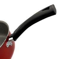 Frigideira Enjoy Reta 24cm Com Tampa De Vidro E Alça Vermelho - 3