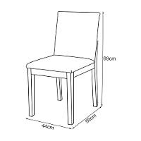 Kit 2 Cadeiras De Jantar Luxo Pérola Estofadas Em Veludo Preto Base Madeira Maciça Mel - 3