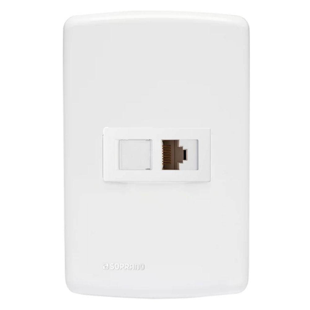 Modulo Tomada Rj45 Cat5e Branco Revita Soprano - 6