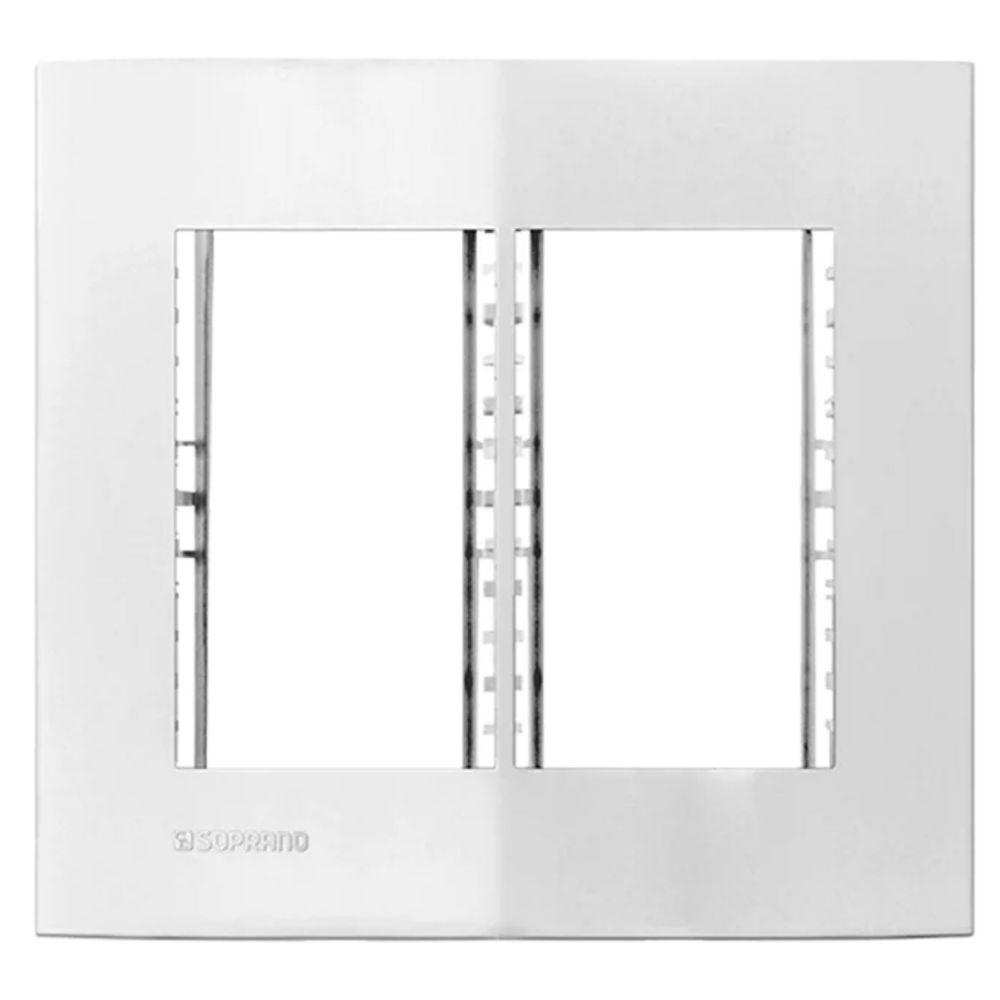 Placa 6 Modulos 4x4 C/ Suporte Branco Iris Soprano - 1