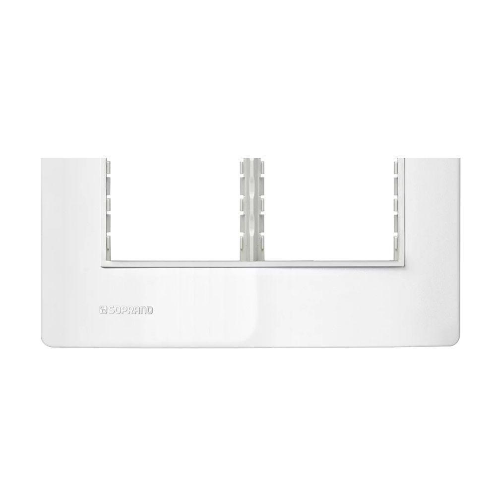 Placa 4x4 6 Modulos C/ Suporte Branco Revita Soprano - 5